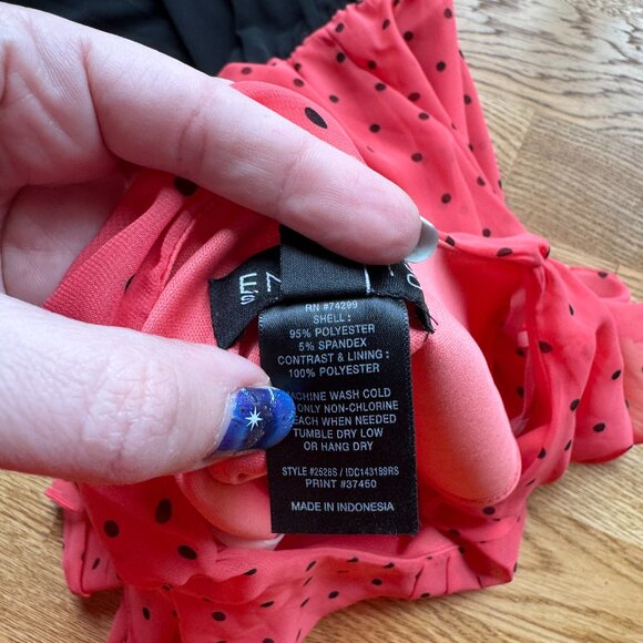 Enfocus Studio Two Toned Dress Coral Black Career Size 4 - Picture 4 of 6